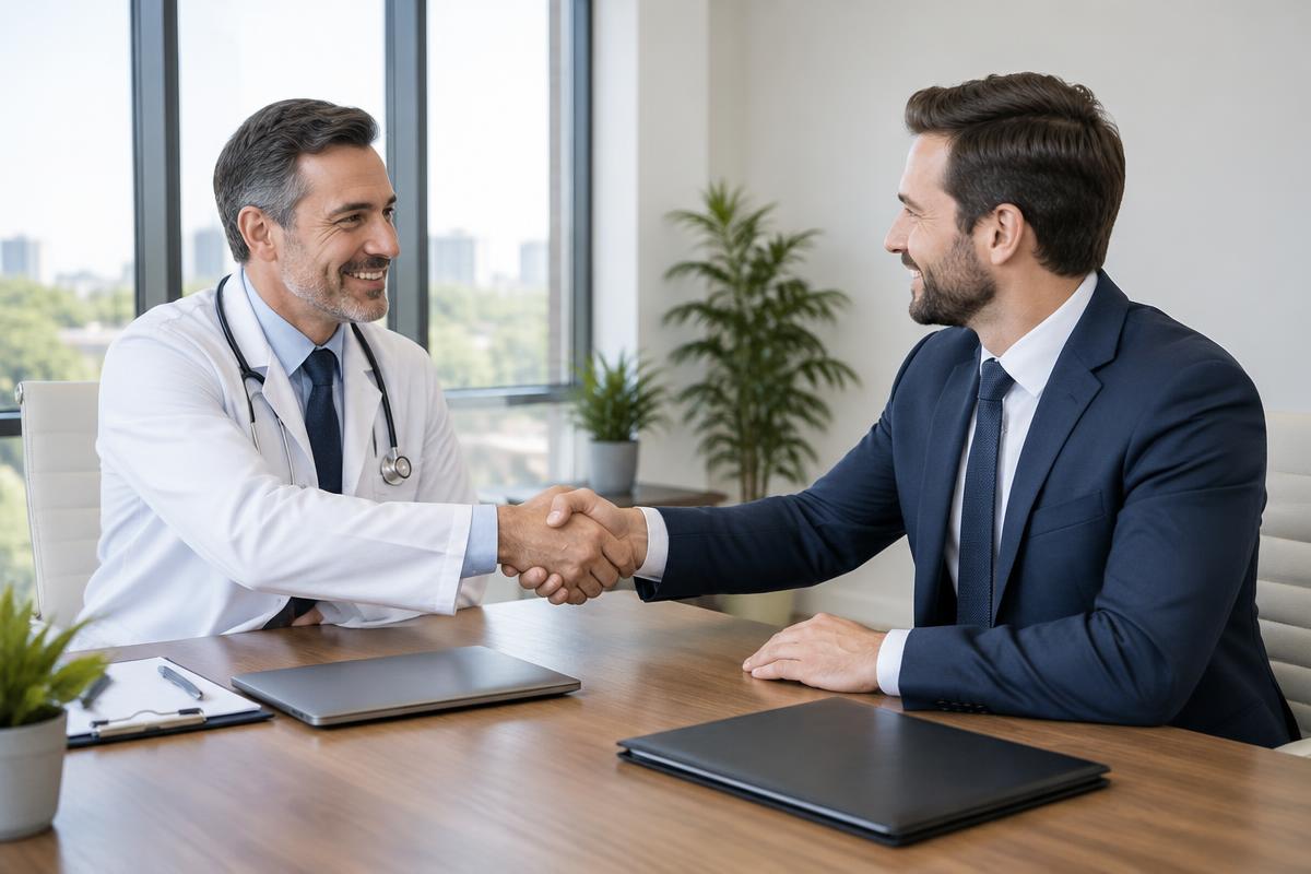 Doctor and attorney partnership meeting